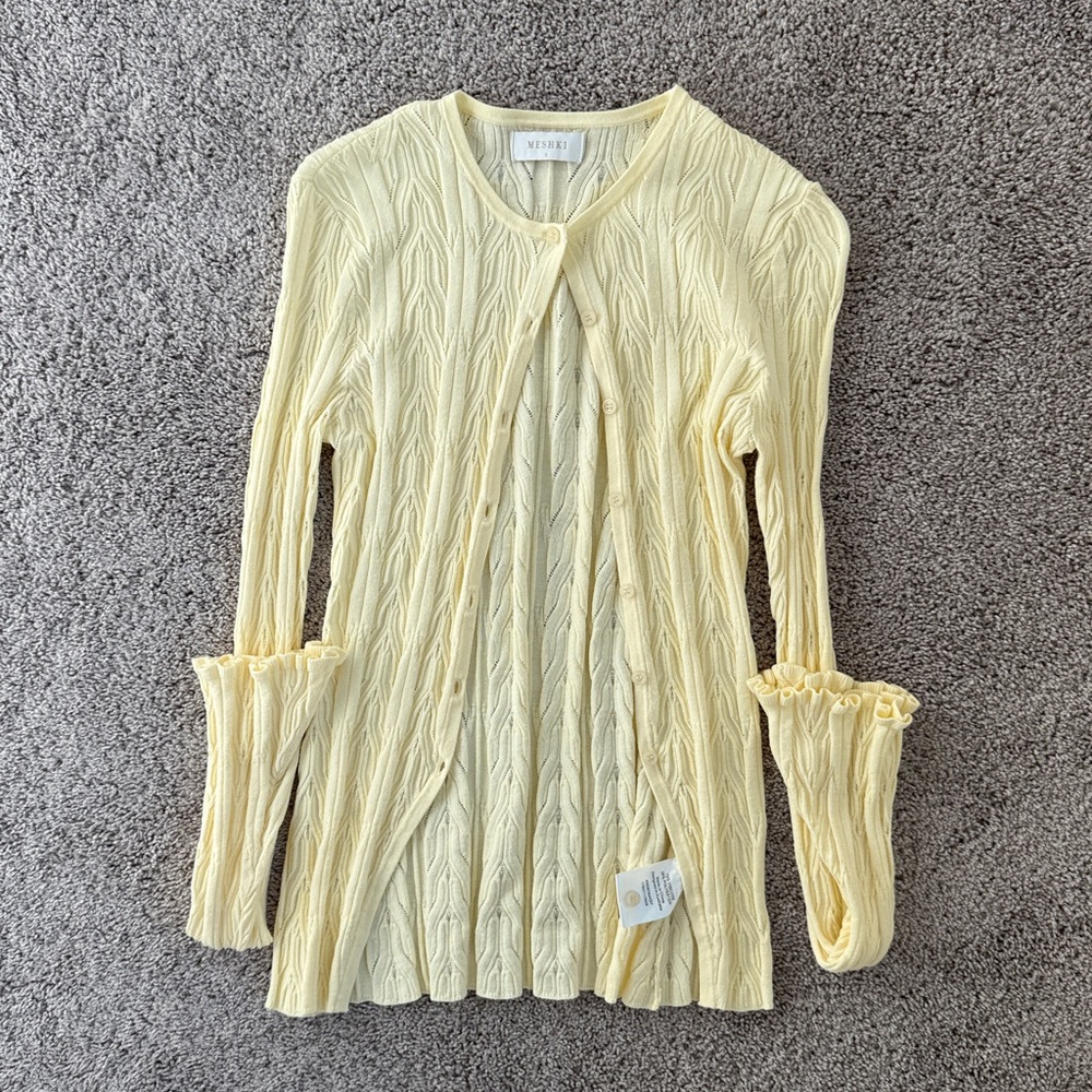Meshki Cream Long Sleeve Blouse